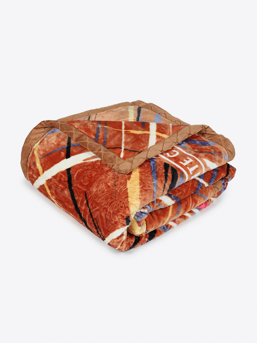 Printed Double Bed 3 Ply, 720 GSM Blanket for Heavy Winter - (Gala Glow) - Image 5