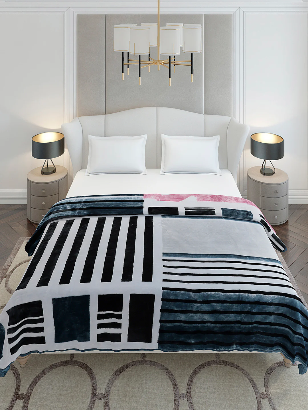 Printed Double Bed 3, 890 GSM Ply Blanket for Heavy Winter - (Gulnar) - Image 3