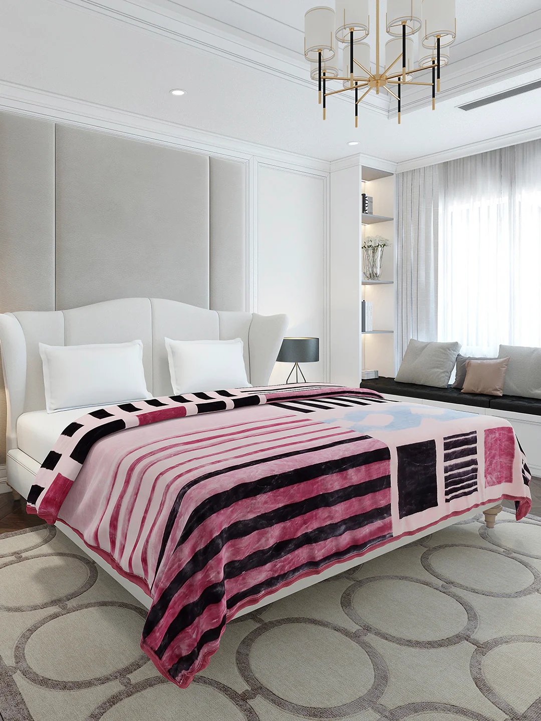 Printed Double Bed 3, 890 GSM Ply Blanket for Heavy Winter - (Gulnar) - Image 4