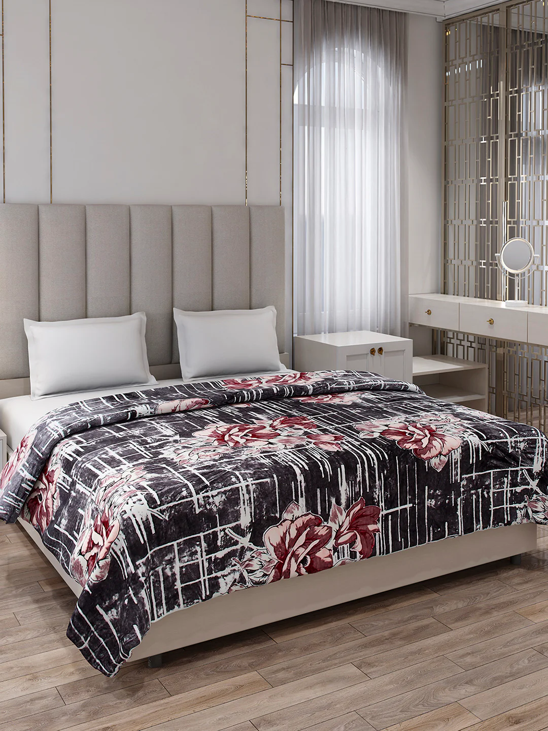 Printed Double Bed 354 GSM Blanket for AC Room - (Opera)
