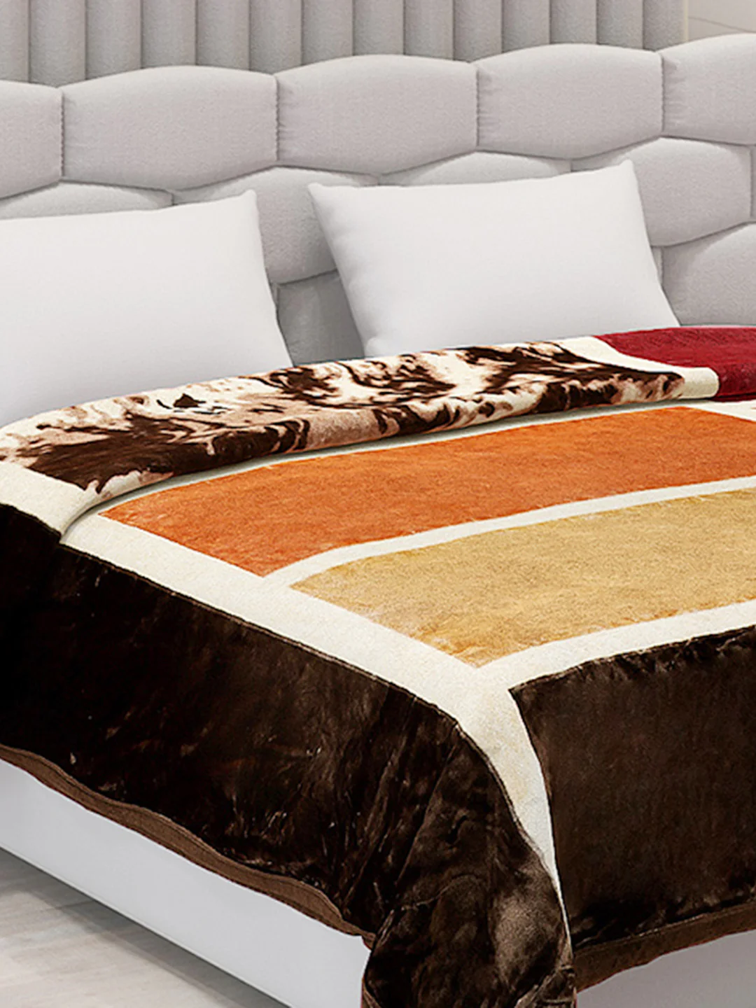 Printed Double Bed 795 GSM Blanket Austin 2 Ply (Weight 4.2 kg)