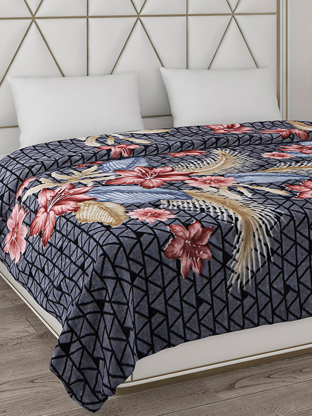 Printed Double Bed 800 GSM Blanket Bolt 1 Ply (Weight 4.3 kg)