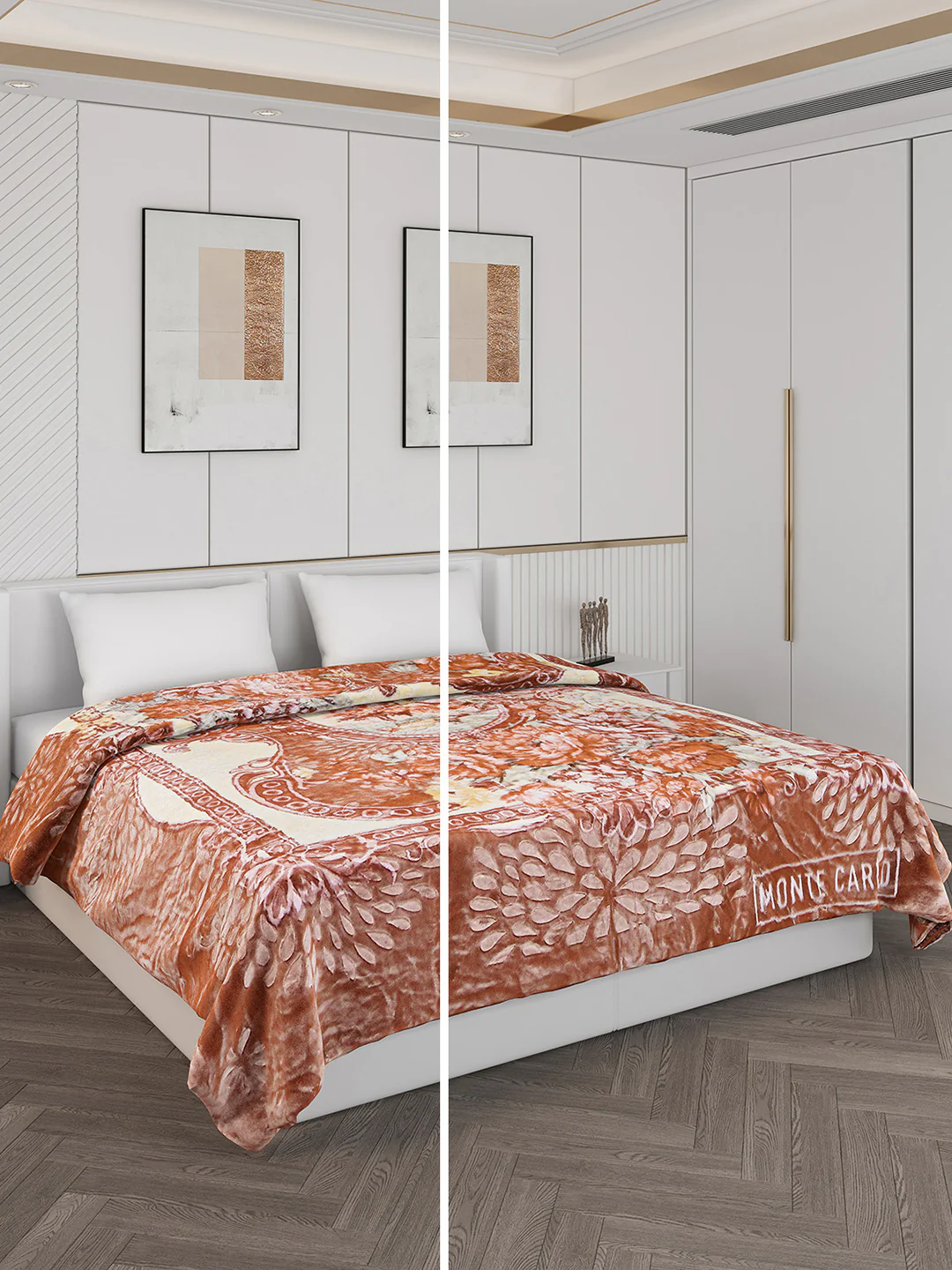 Printed Double Bed 850 GSM Blanket for Heavy Winter -2 Ply (Weight 4.5 kg)