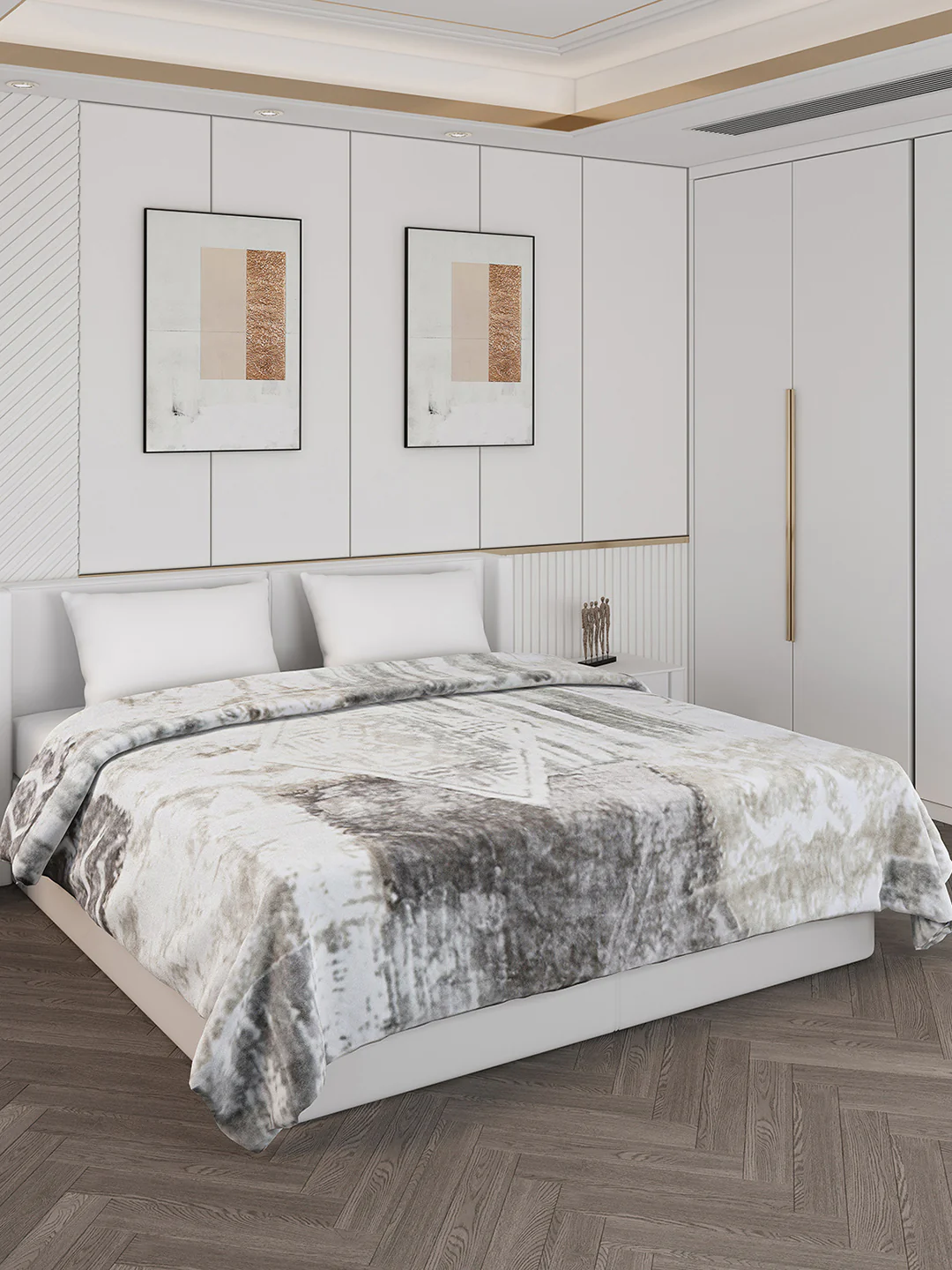 Printed Double Bed 900 GSM Blanket for Heavy Winter -1 Ply (Weight 4.9 kg)