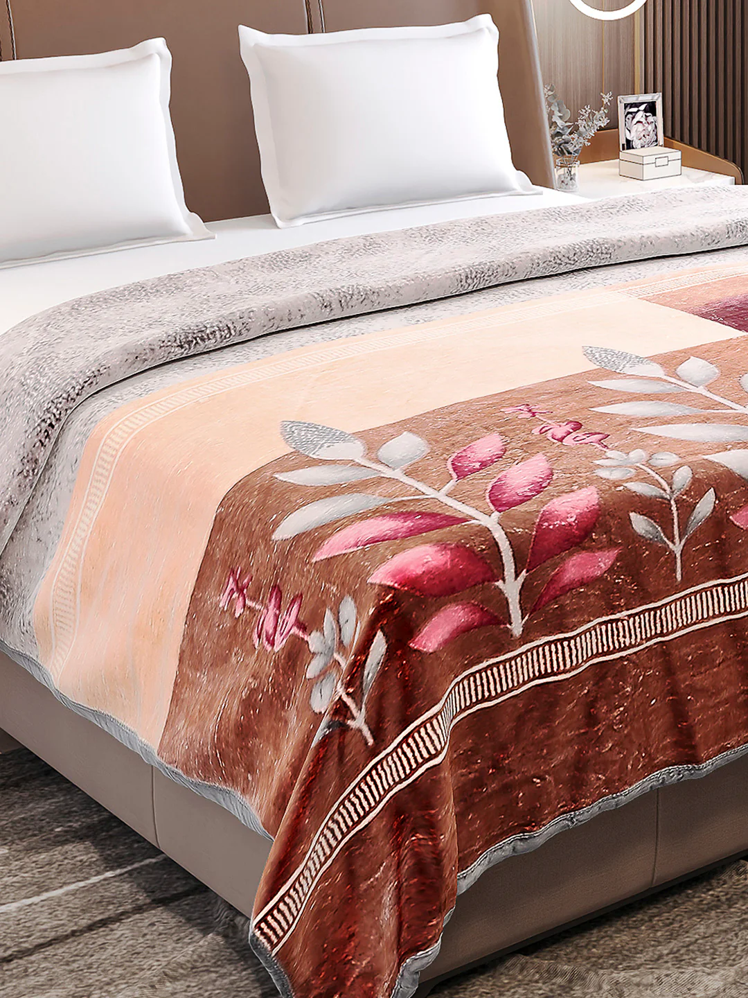 Printed Double Bed Blanket 1 Ply, 550 GSM, 2.9 kg (Roman)