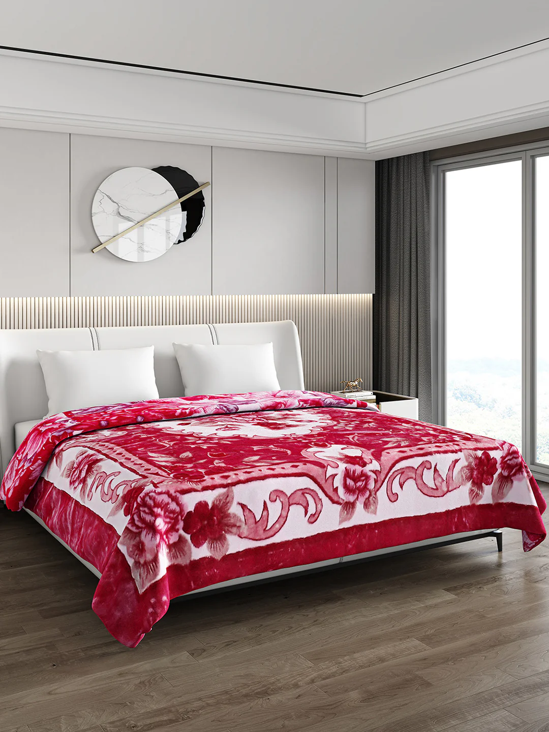 Printed Double Bed Reversible Blanket 2 Ply, 757 GSM, 4 kg (Super Star)