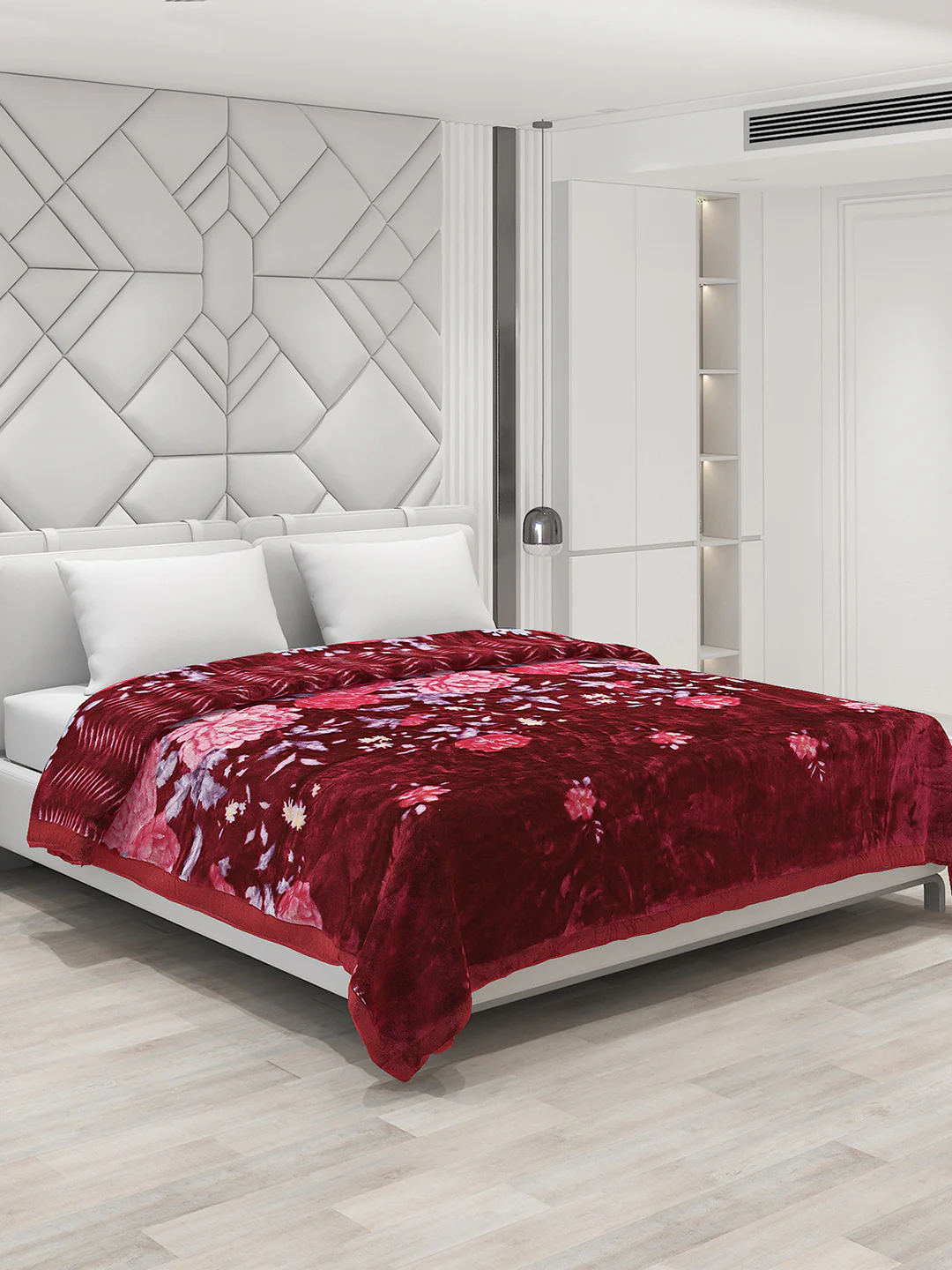 Printed Double Bed Blanket for Heavy Winter -2 Ply