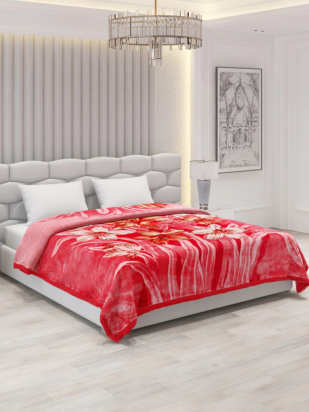 Printed Double Bed Blanket for Heavy Winter -2 Ply