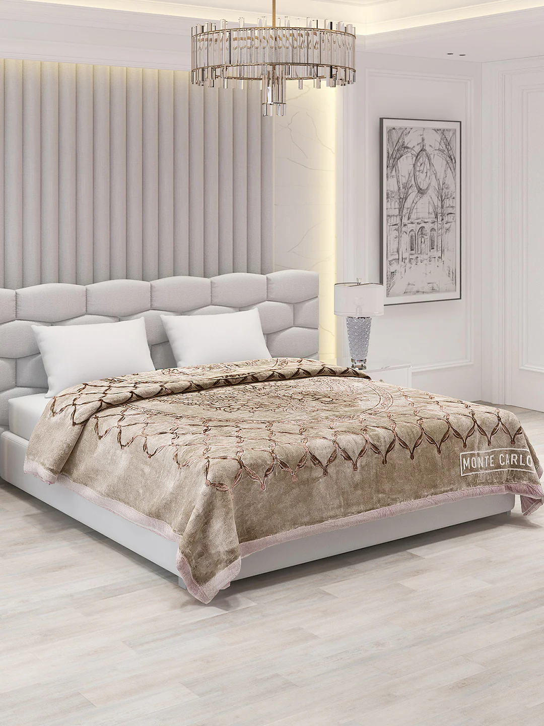 Printed Double Bed Blanket for Heavy Winter -2 Ply