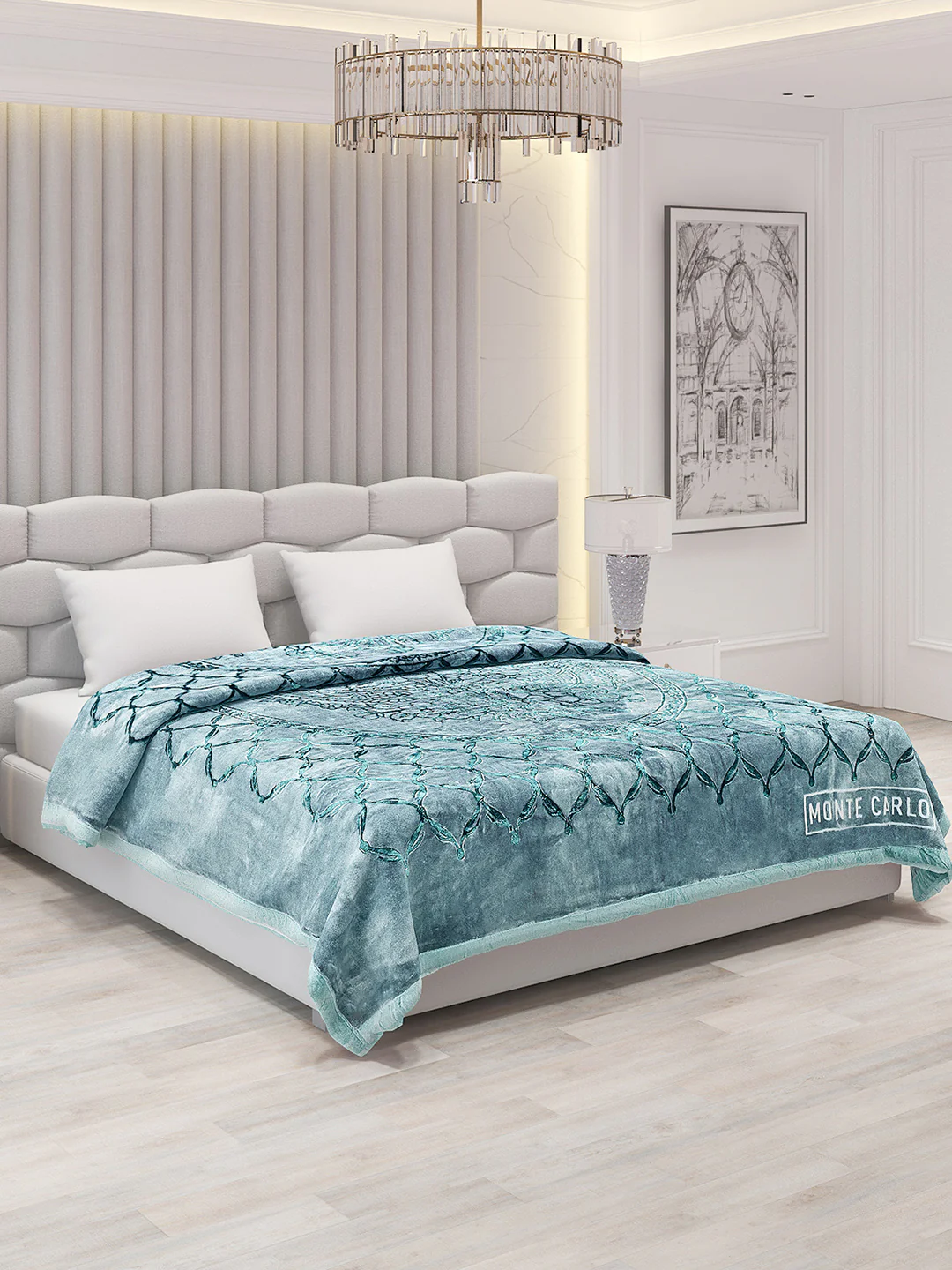 Printed Double Bed Blanket for Heavy Winter -2 Ply