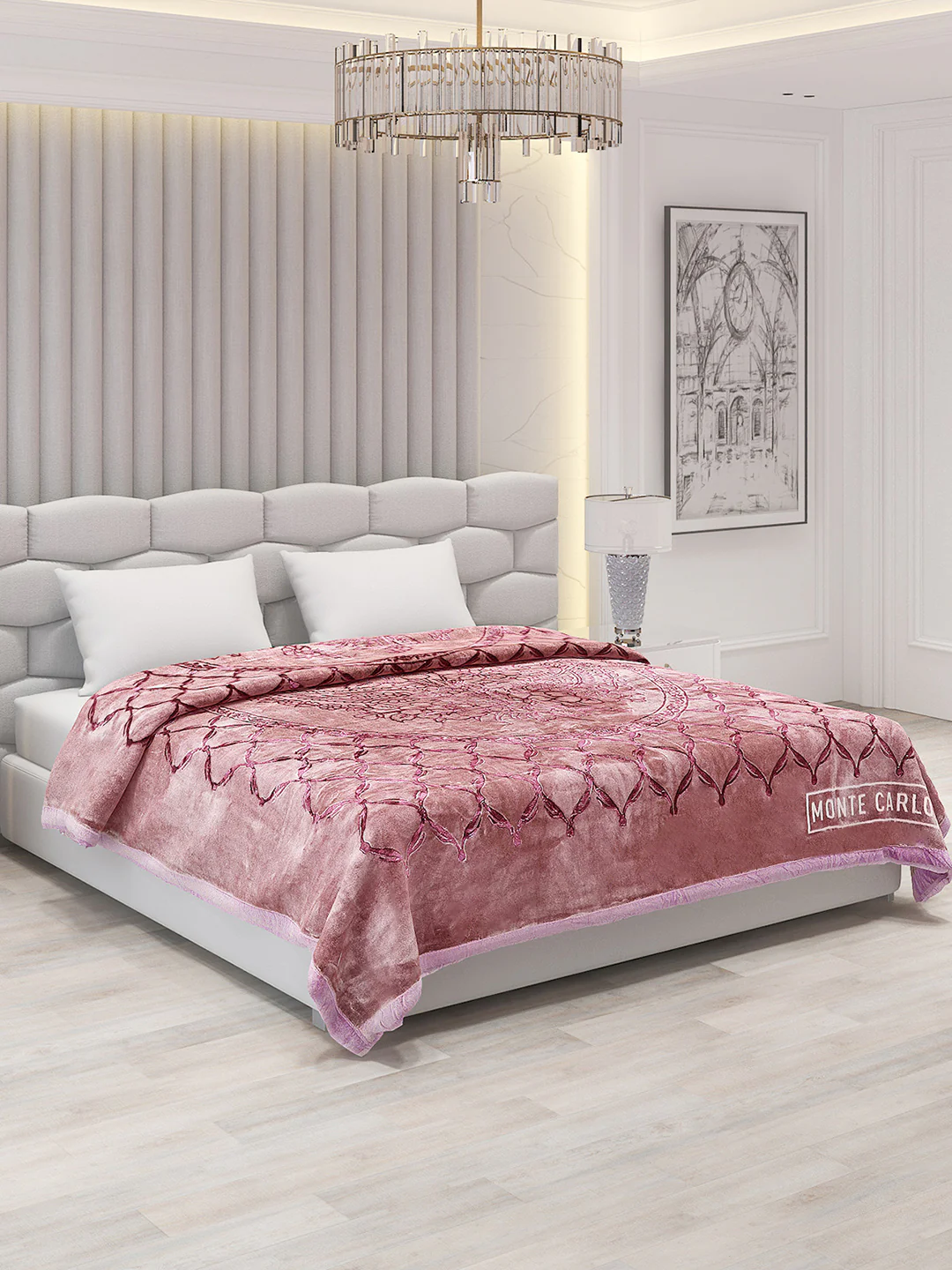 Printed Double Bed Blanket for Heavy Winter -2 Ply