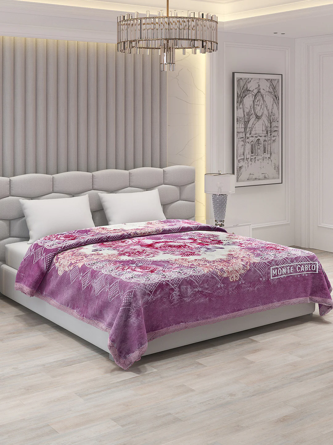 Printed Double Bed Blanket for Heavy Winter -2 Ply