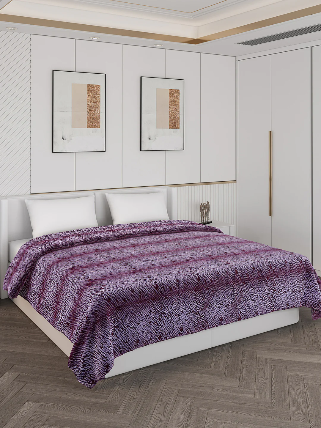 Printed Double Bed Blanket for Heavy Winter -2 Ply