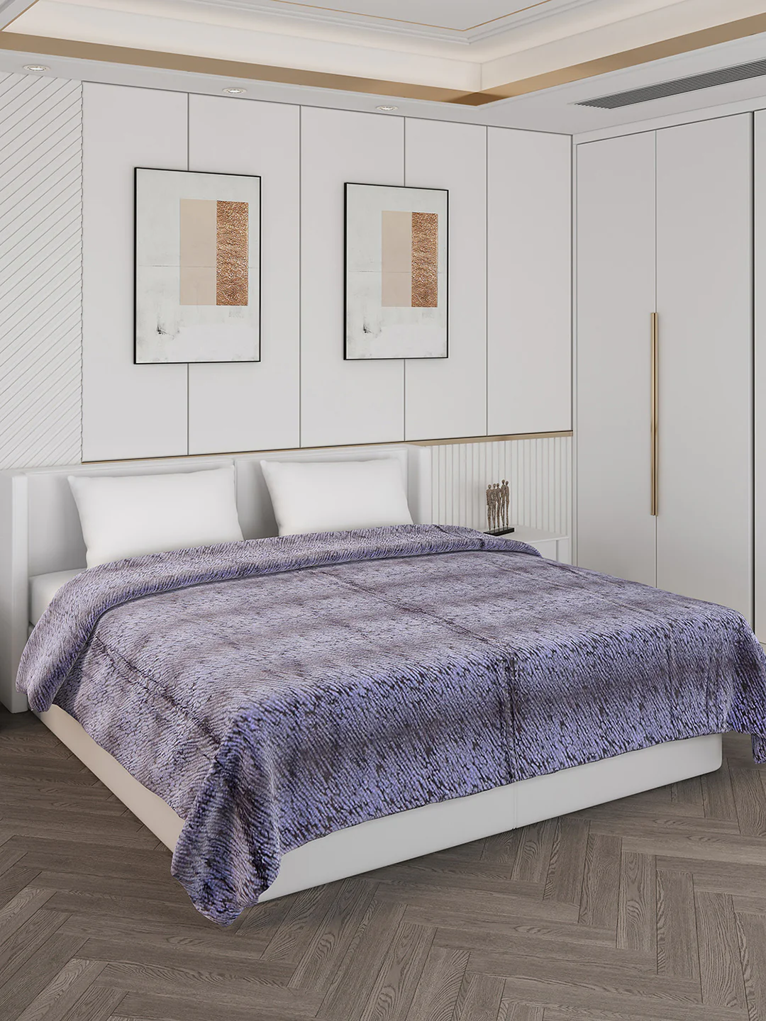 Printed Double Bed Blanket for Heavy Winter -2 Ply