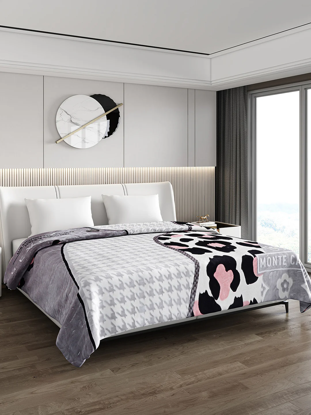 Printed Double Bed Blanket for Heavy Winter -2 Ply