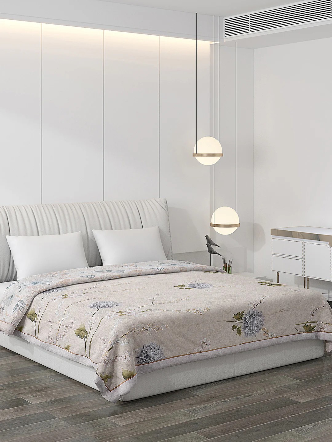 Printed 100% Polyester Double Bed Comforter for AC Room