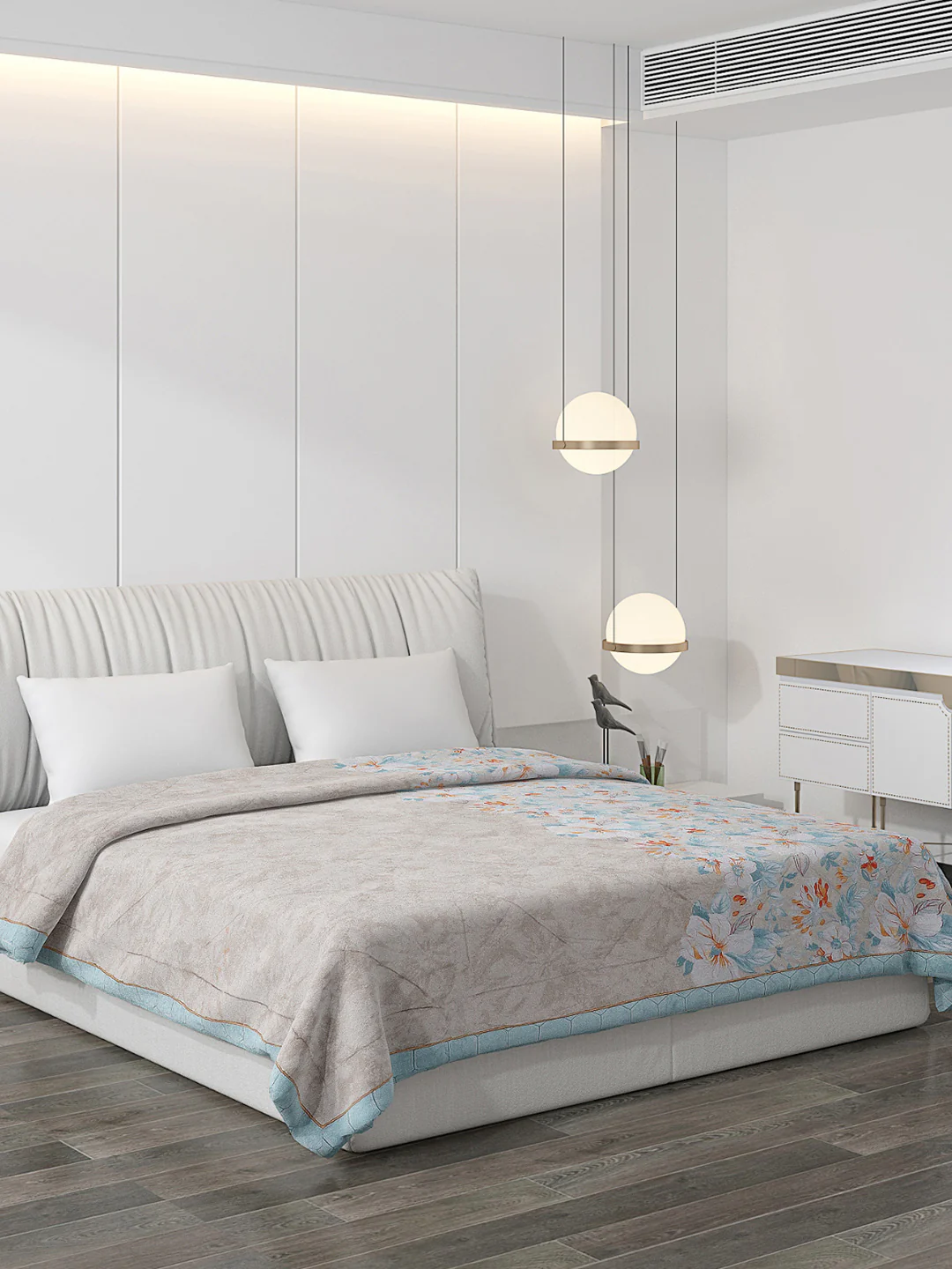 Printed 100% Polyester Double Bed Comforter for AC Room