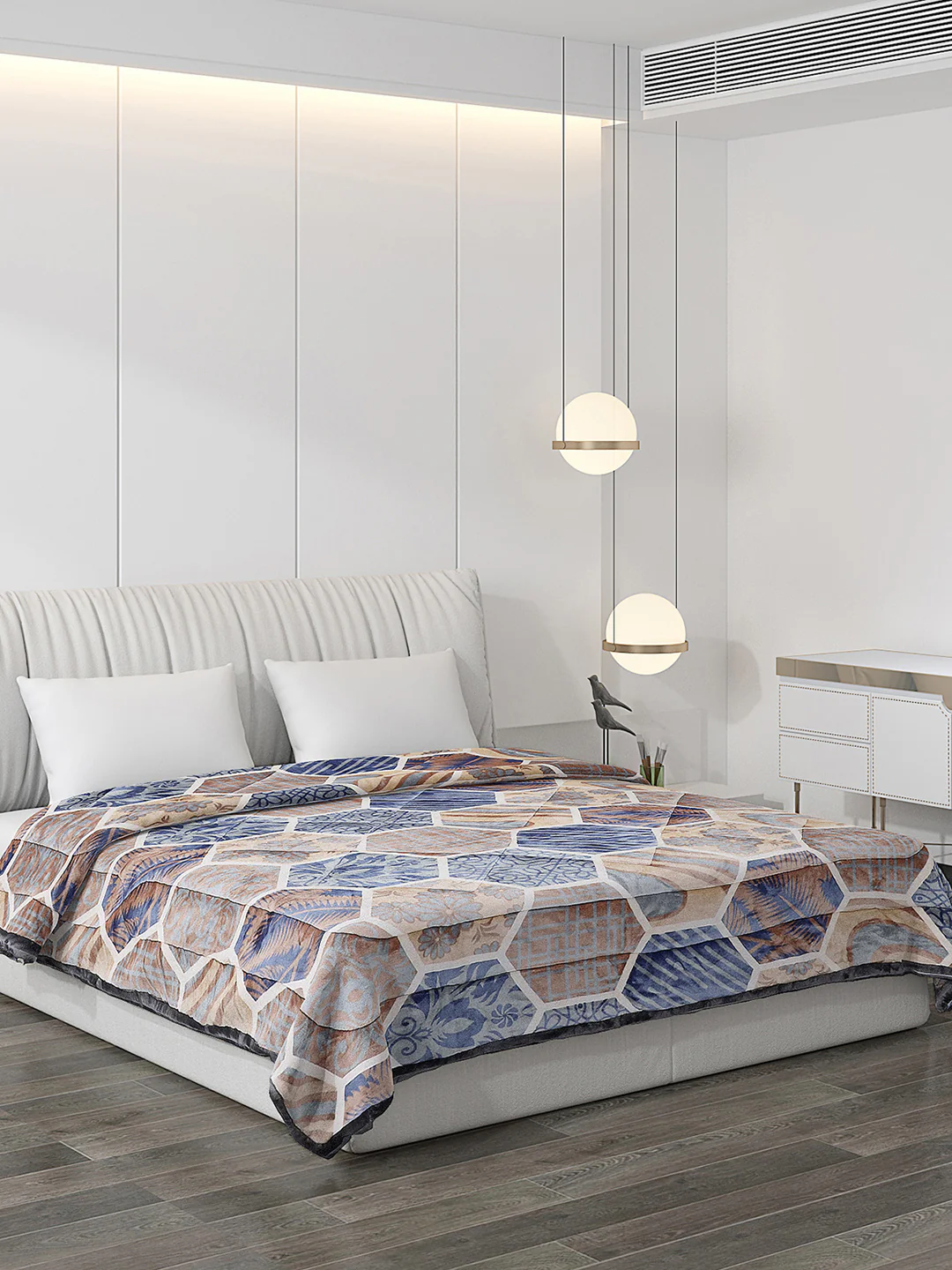 Printed 100% Polyester Double Bed Comforter for Winter