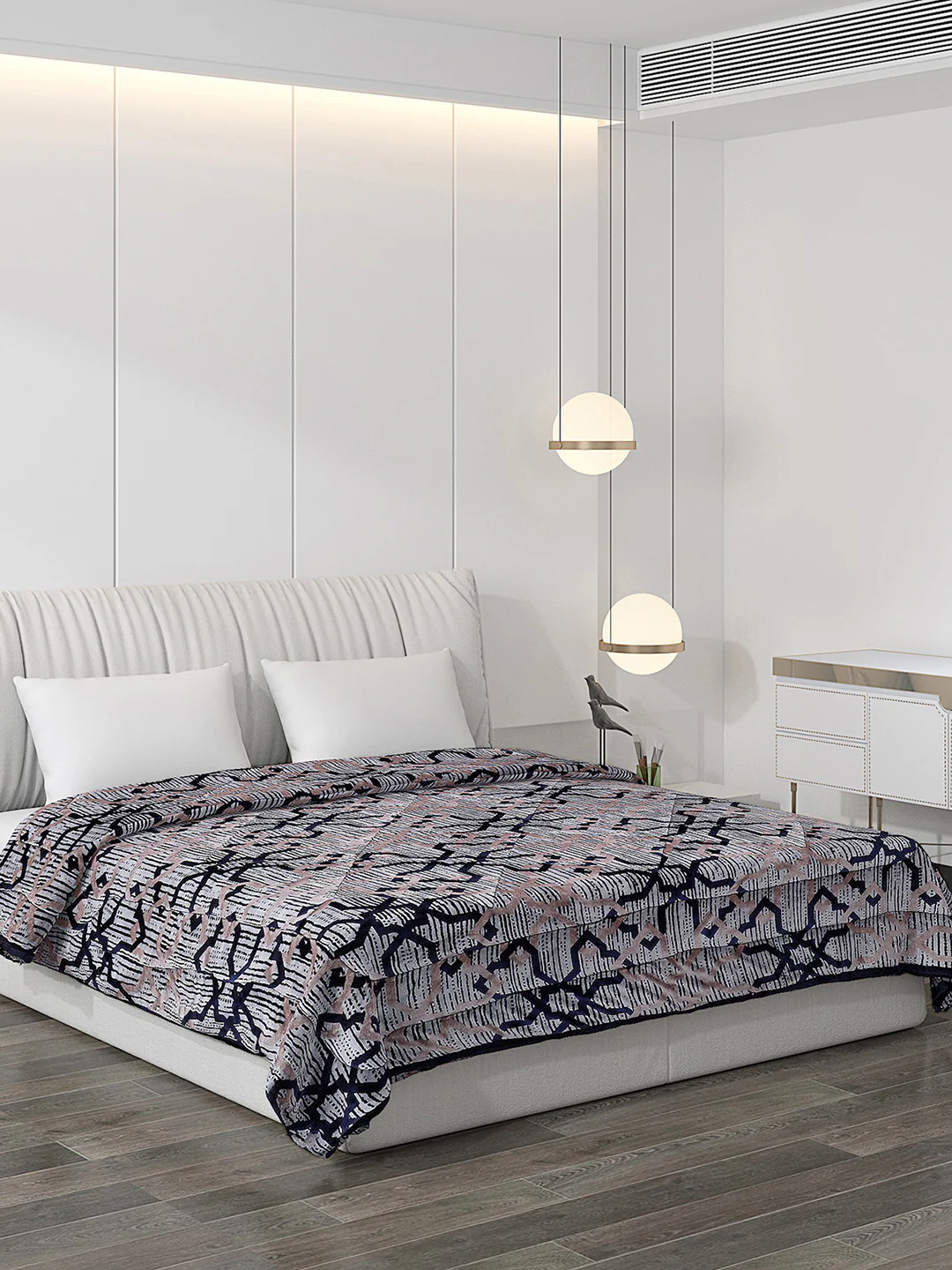 Printed 100% Polyester Double Bed Comforter for Winter