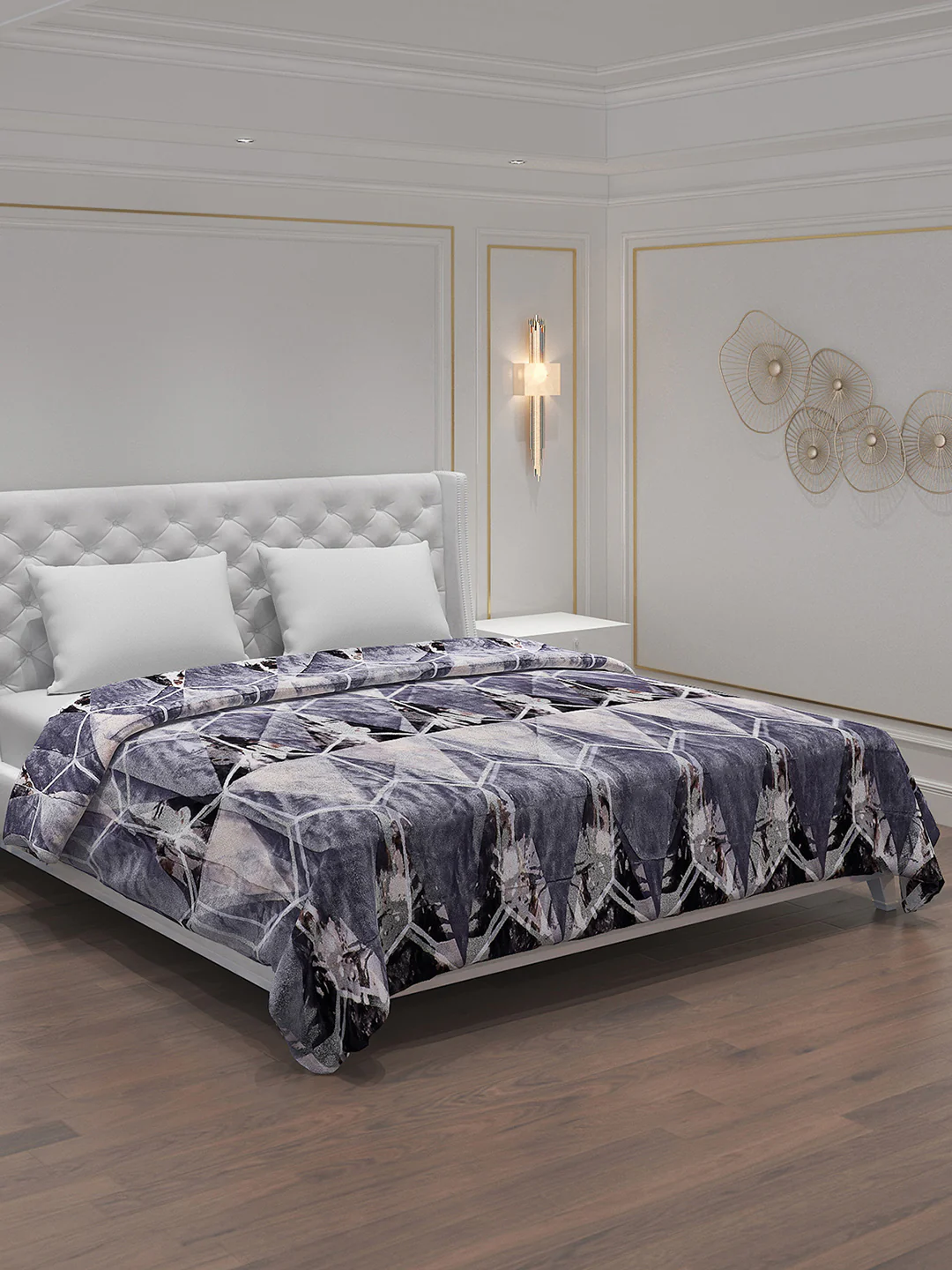 Printed 100% Polyester Double Bed Comforter for Winter