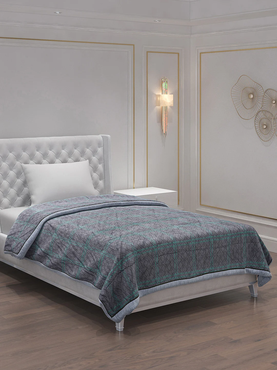 Printed 100% Polyester Single Bed Comforter for AC Room