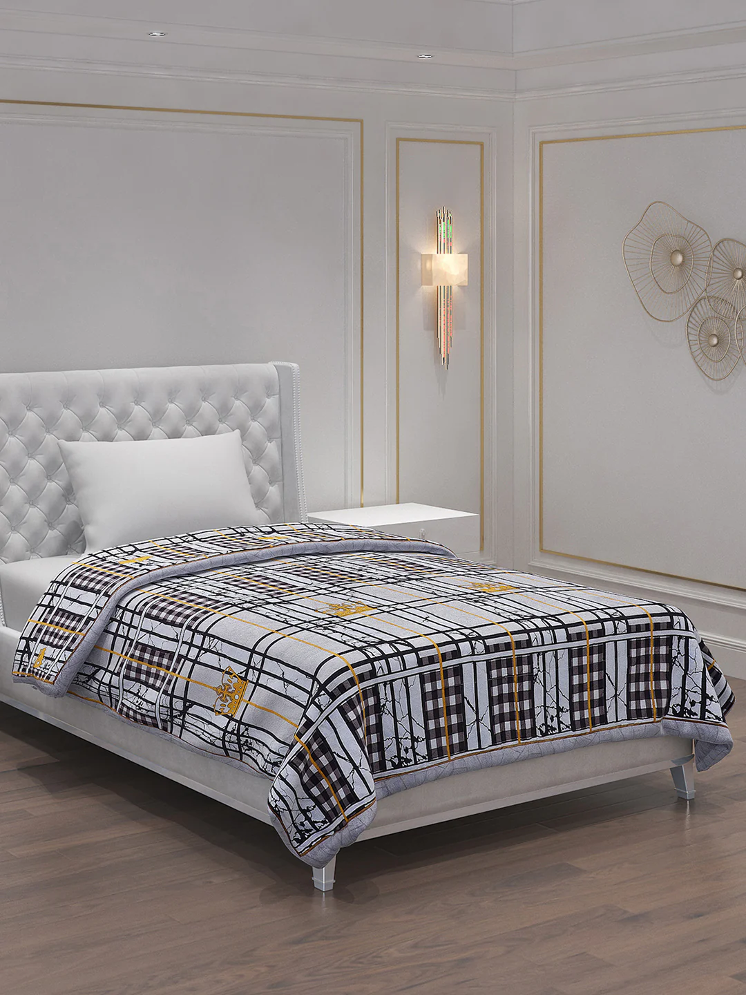 Printed 100% Polyester Single Bed Comforter for AC Room