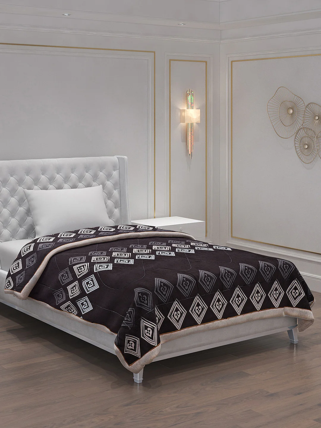 Printed 100% Polyester Single Bed Comforter for AC Room