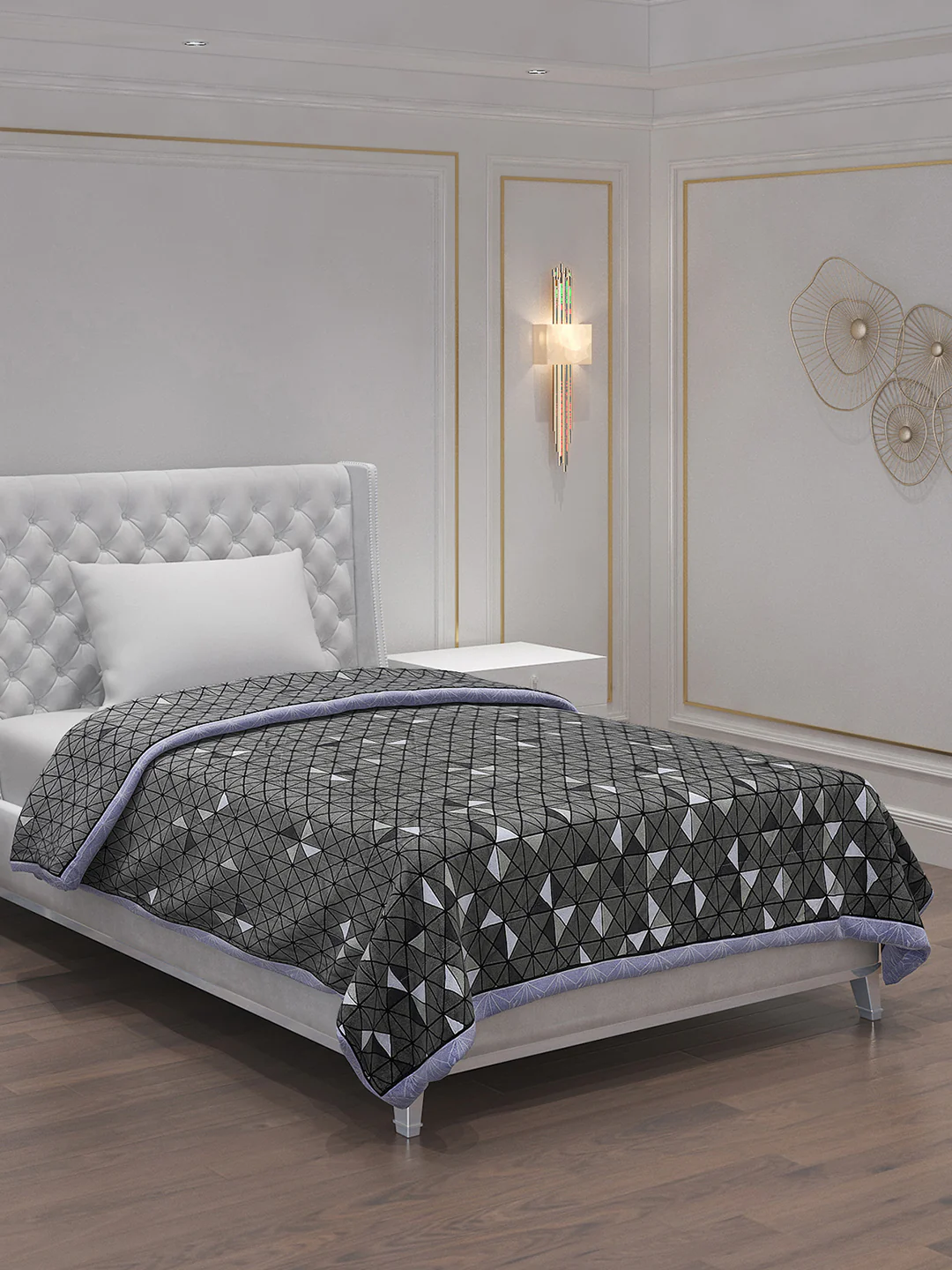 Printed 100% Polyester Single Bed Comforter for AC Room