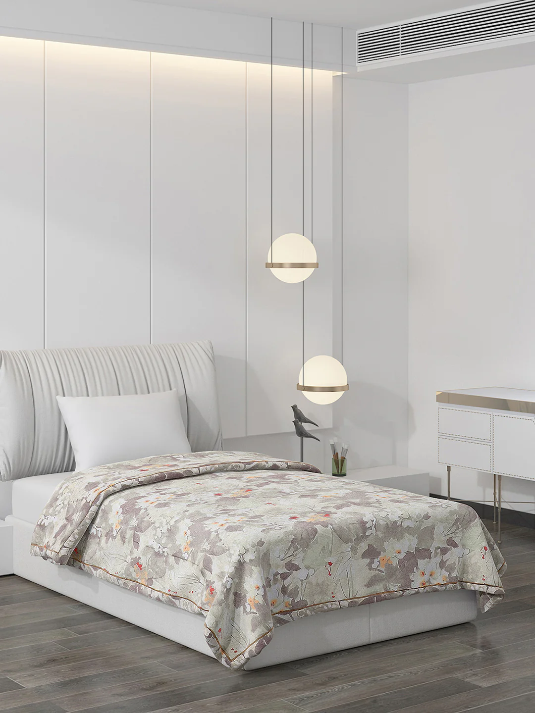Printed 100% Polyester Single Bed Comforter for AC Room
