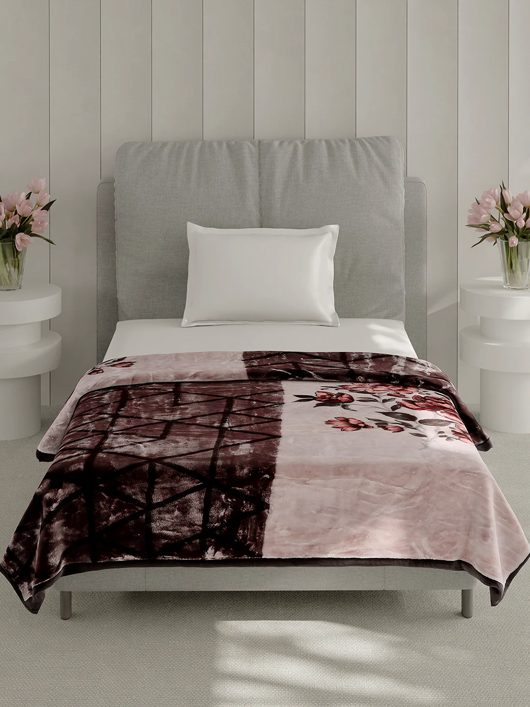 Printed Single Bed 2 Ply, 895 GSM Blanket for Heavy Winter - (Lavish Pvc) - Image 2