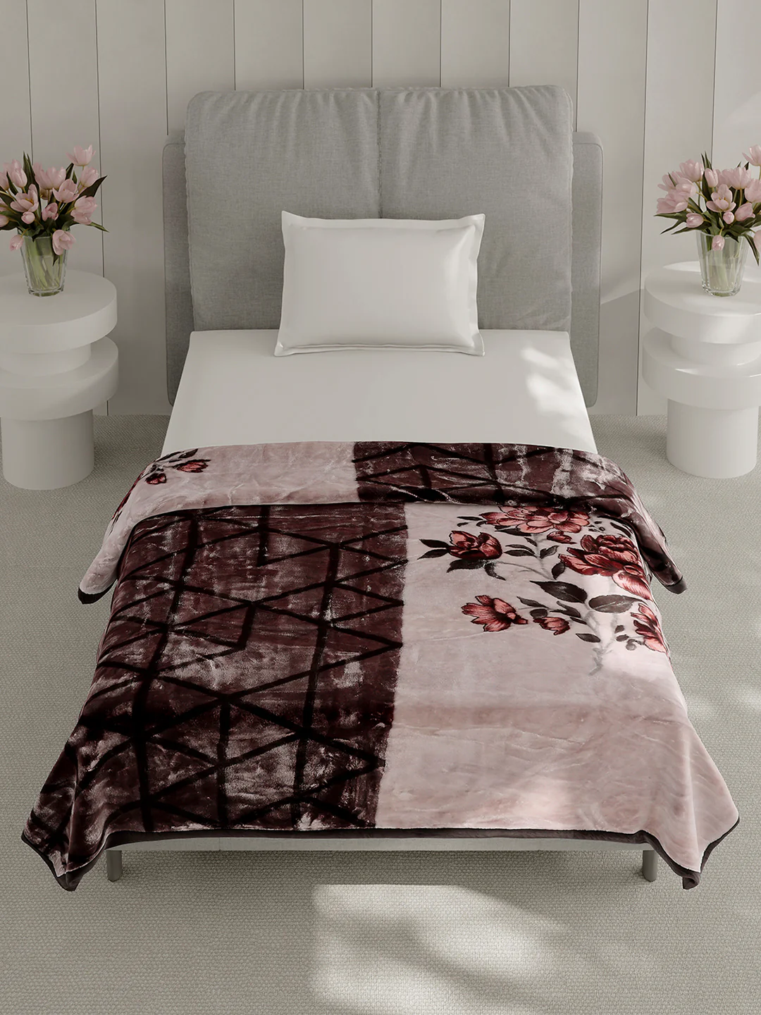 Printed Single Bed 2 Ply, 895 GSM Blanket for Heavy Winter - (Lavish Pvc) - Image 3