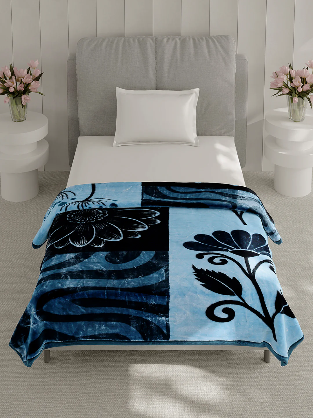 Printed Single Bed 2 Ply, 895 GSM Blanket for Heavy Winter - (Lavish Pvc) - Image 3