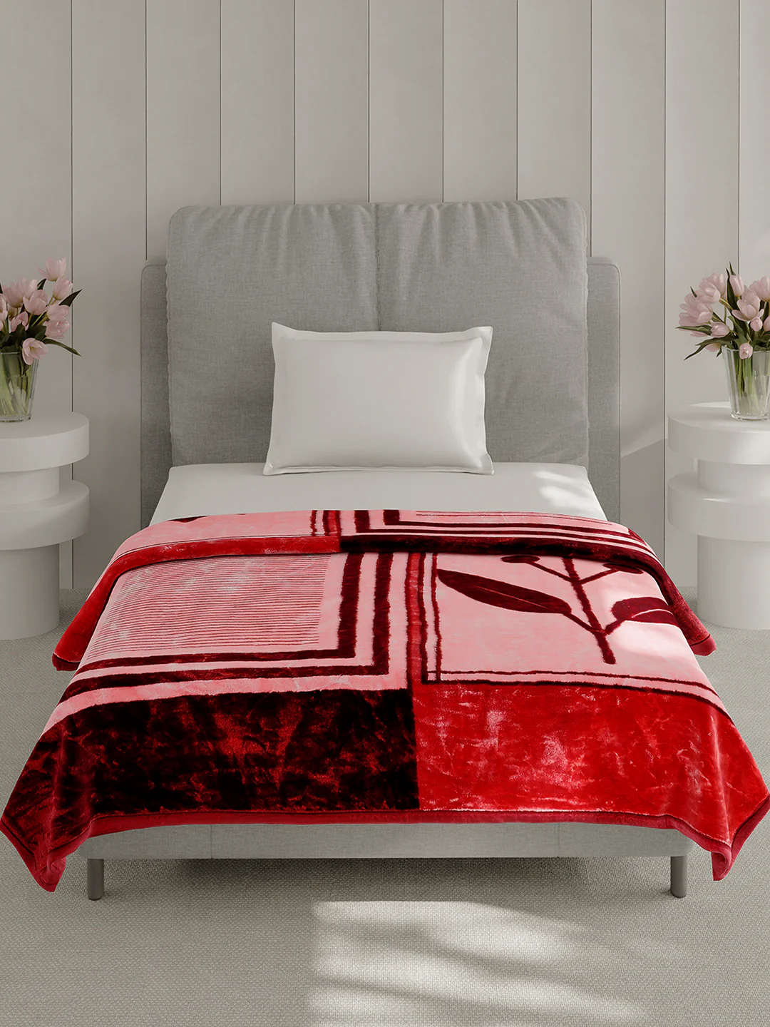 Printed Single Bed 2 Ply, 895 GSM Blanket for Heavy Winter - (Lavish Pvc) - Image 2