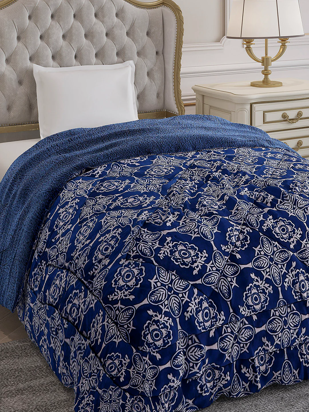 Printed Single Bed 210 GSM Comforter for Mild Winter (Nixie), Weight 660 gm