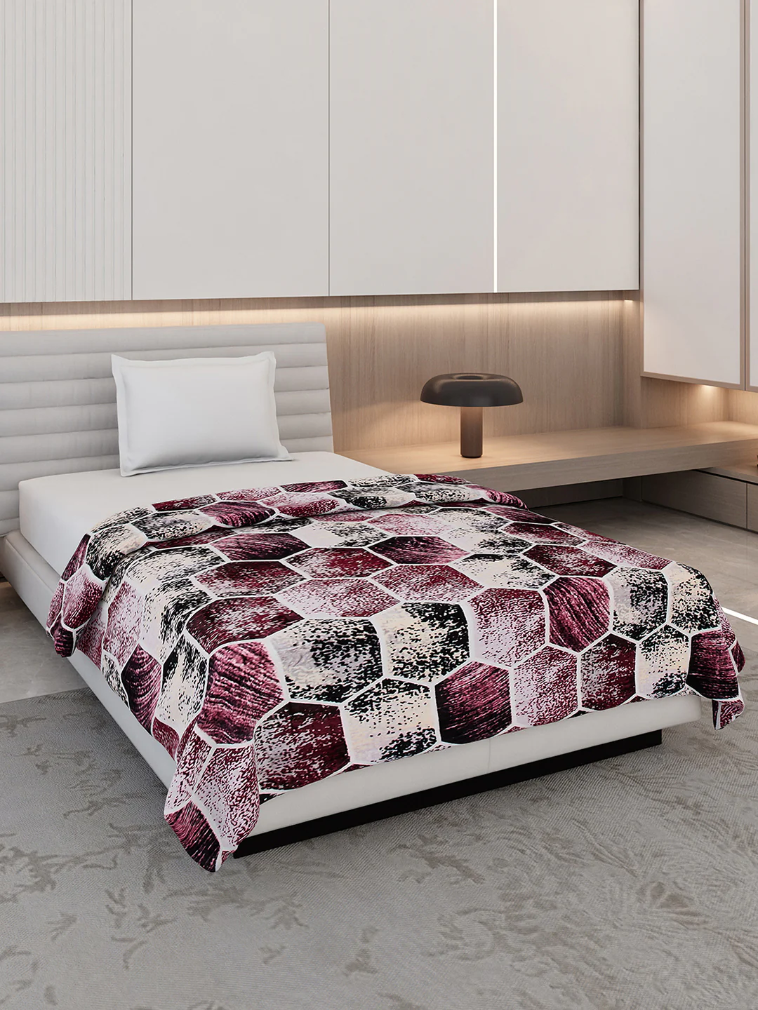 Printed Single Bed 300 GSM Blanket for AC Room - (Blubell)
