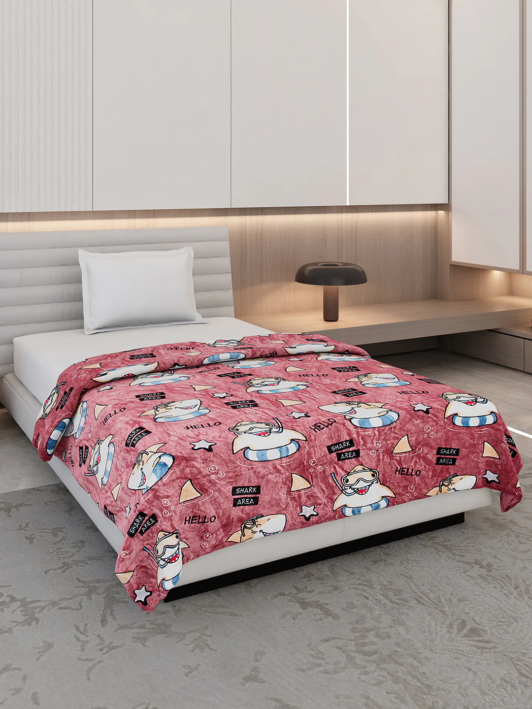 Printed Single Bed 300 GSM Blanket for AC Room - (Ellis)