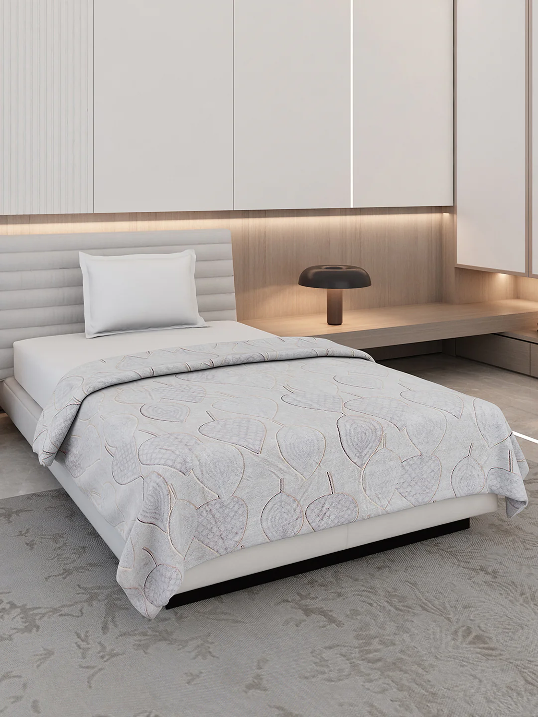Printed Single Bed 300 GSM Blanket for AC Room - (Kaira)