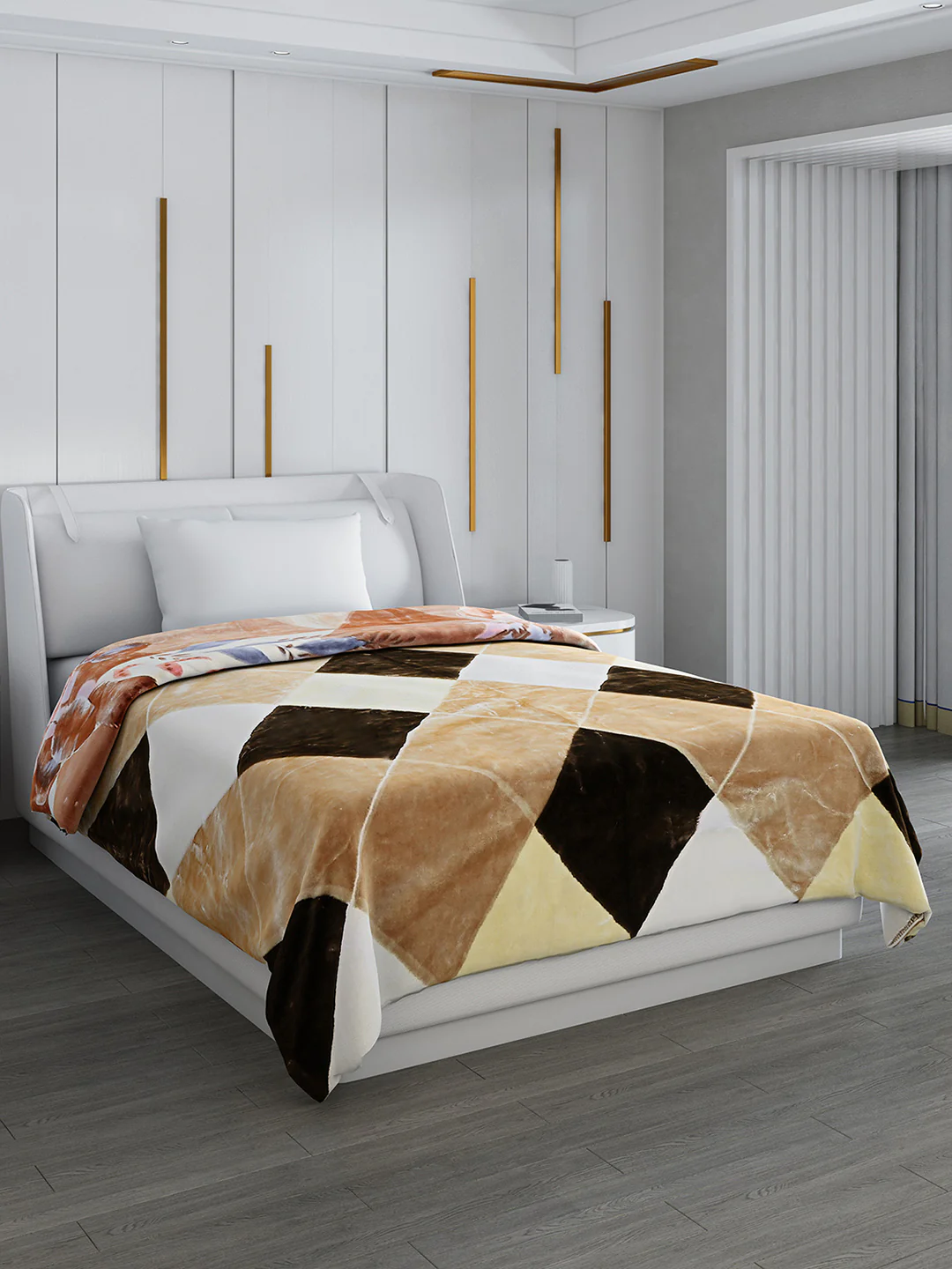 Printed Single Bed 852 GSM Blanket Galaxy 2 Ply (Weight 3 kg)