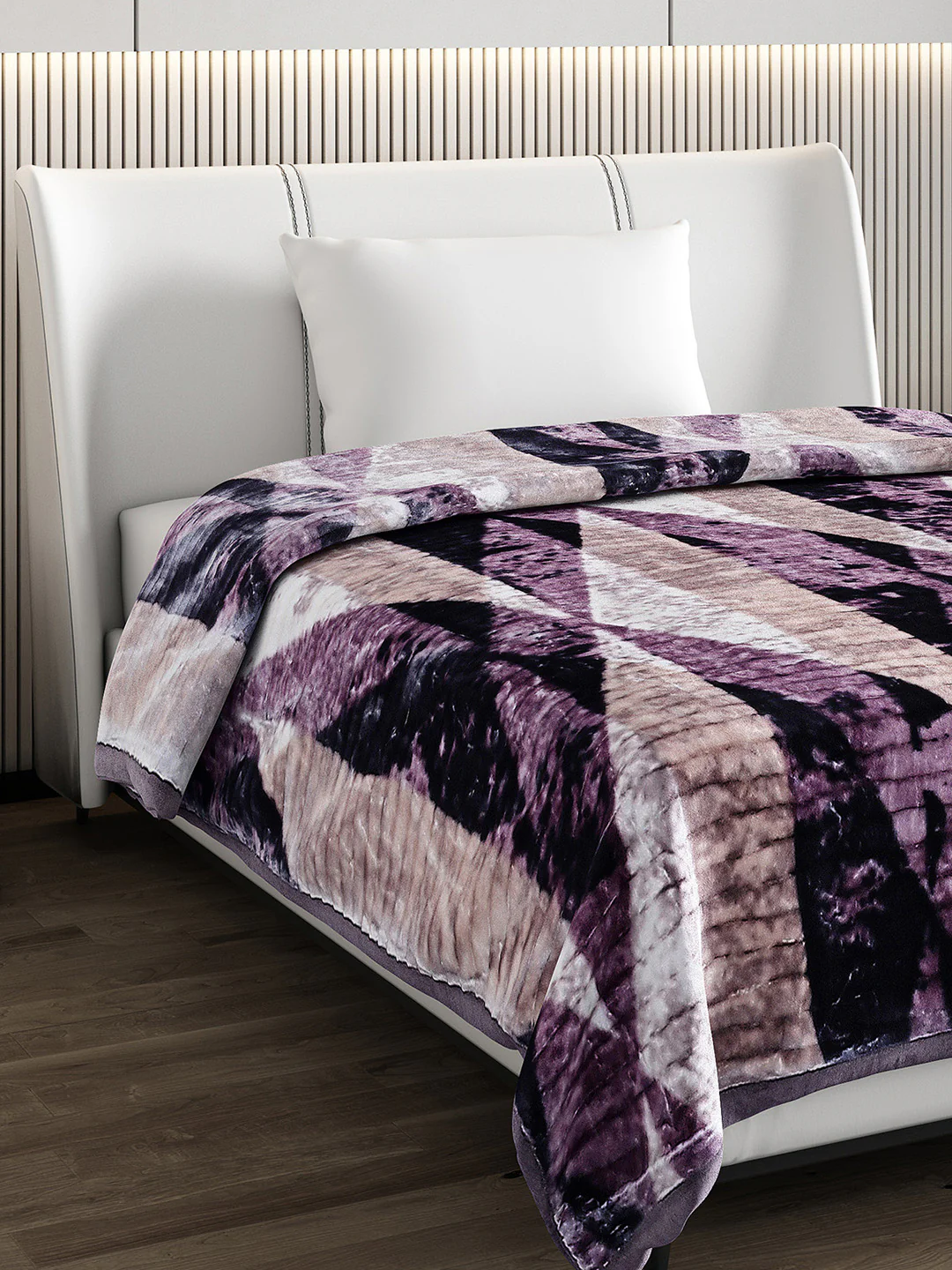 Printed Single Bed 965 GSM Blanket Marco 3 Ply (Weight 3.4 kg)