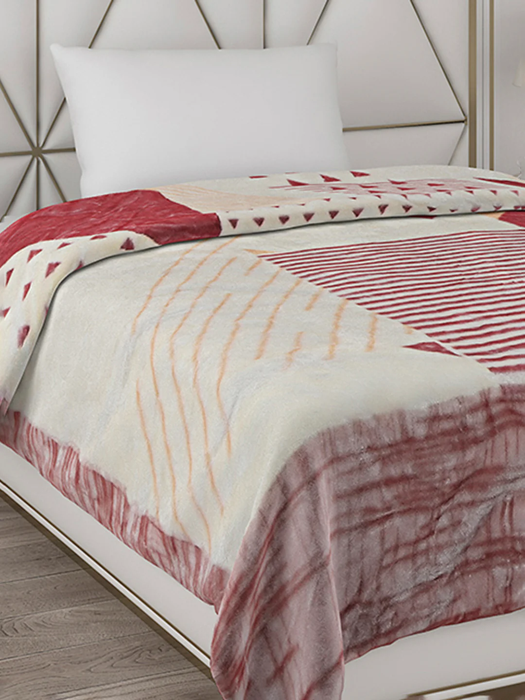 Printed Single Bed Reversible Blanket 2 Ply, 568 GSM, 2 kg (Glamour)