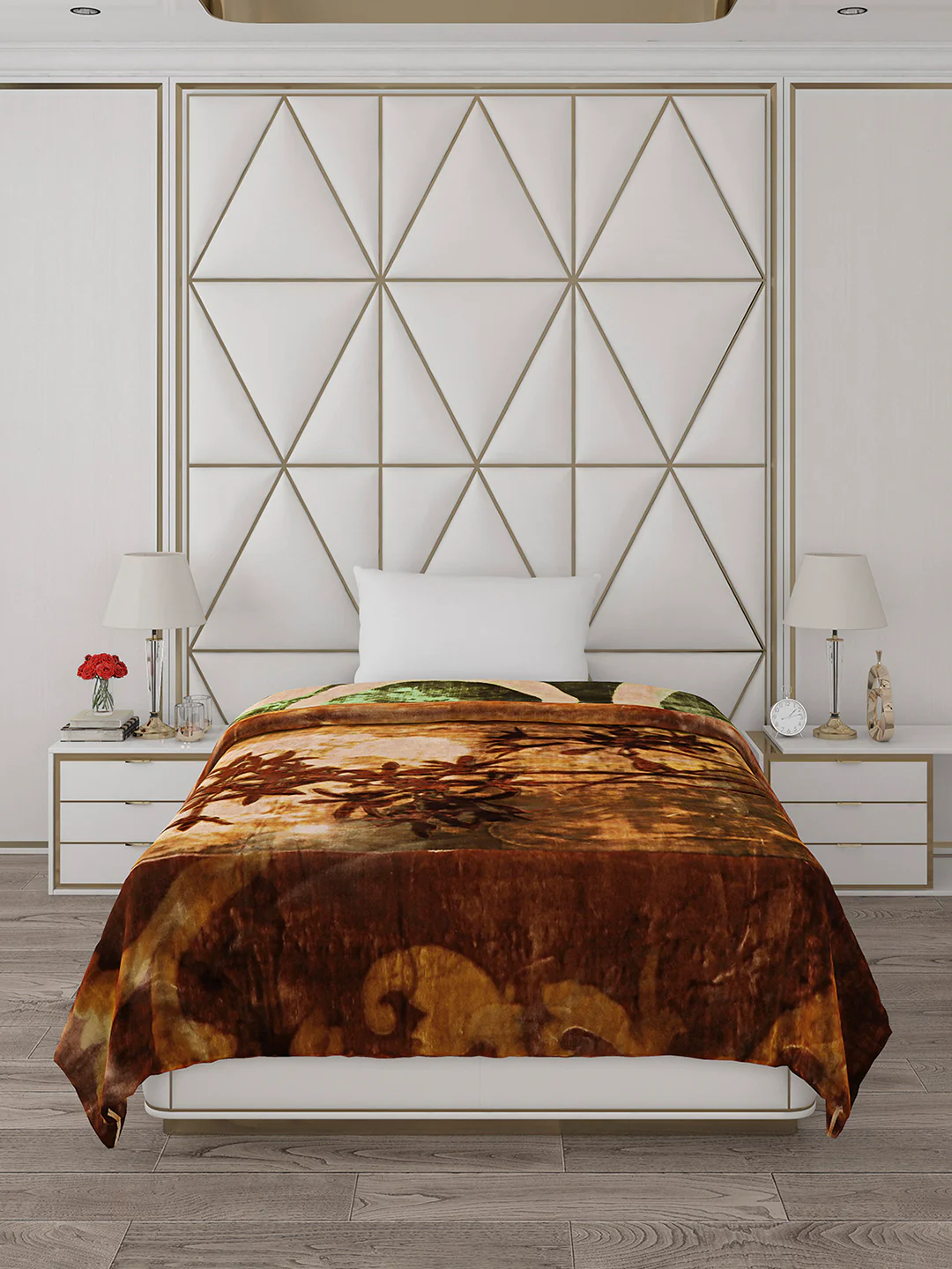 Printed Single Bed Blanket for Heavy Winter -2 Ply - Image 2