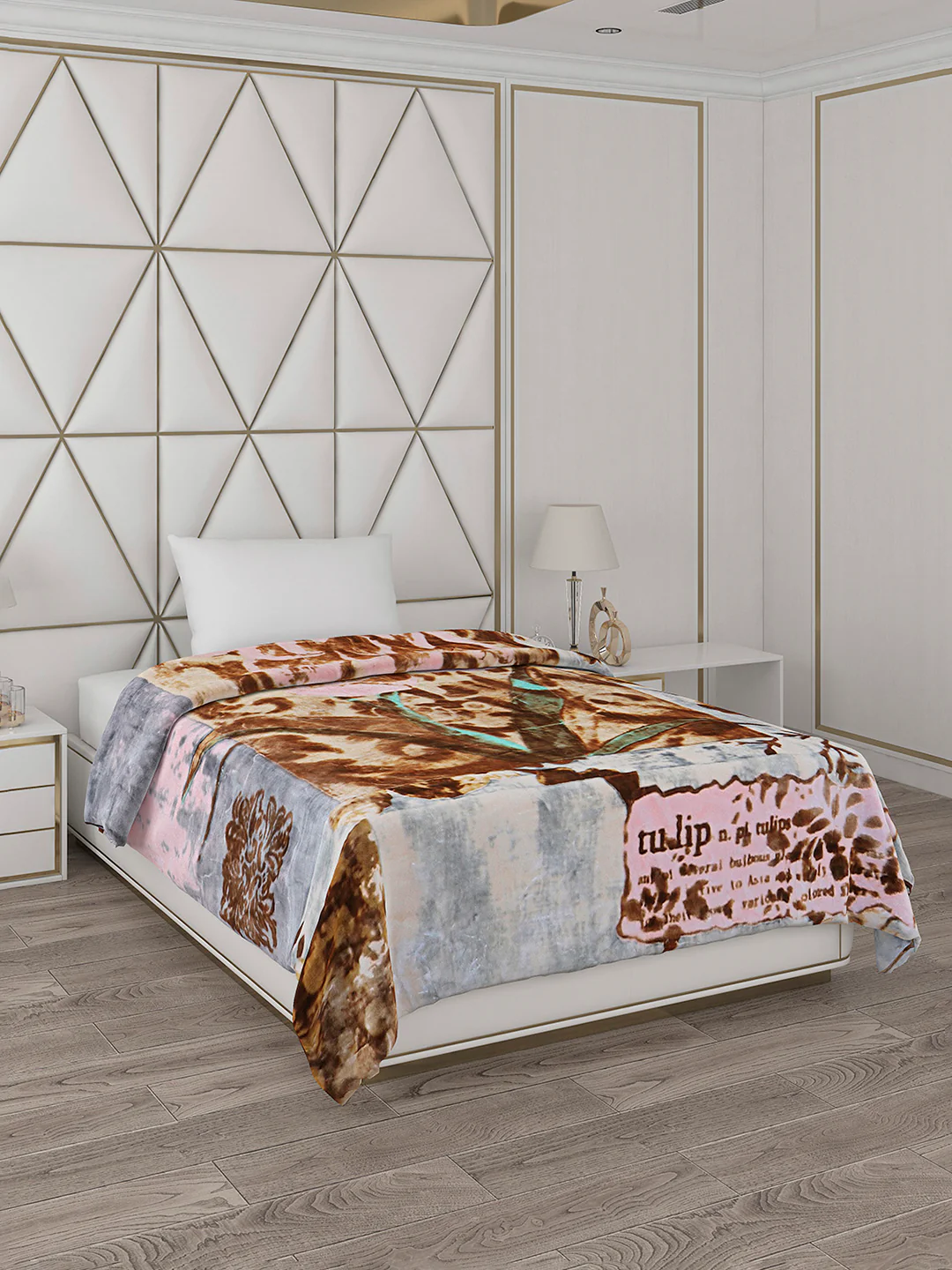 Printed Single Bed Blanket for Heavy Winter -2 Ply