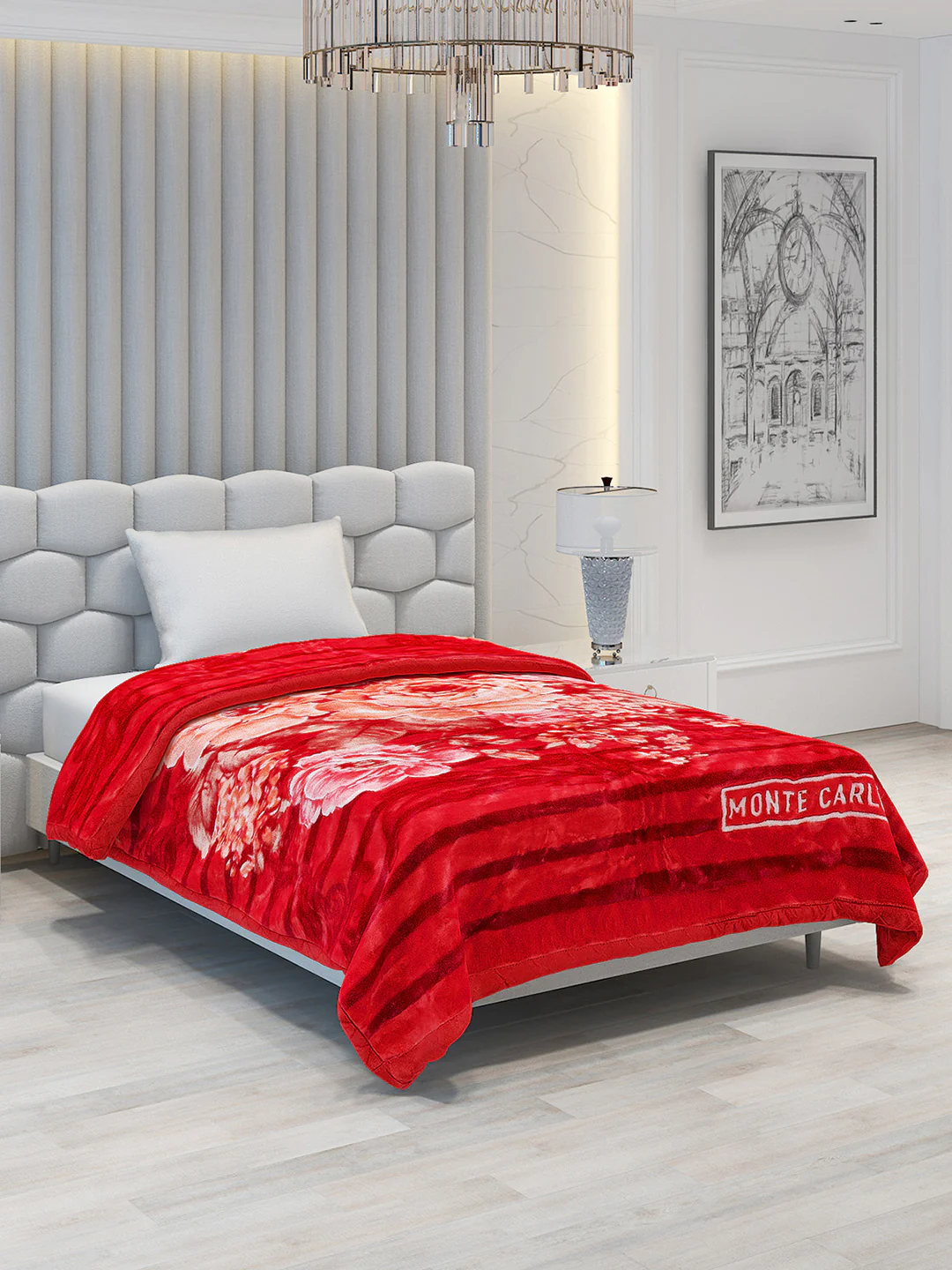 Printed Single Bed Blanket for Heavy Winter -3 Ply