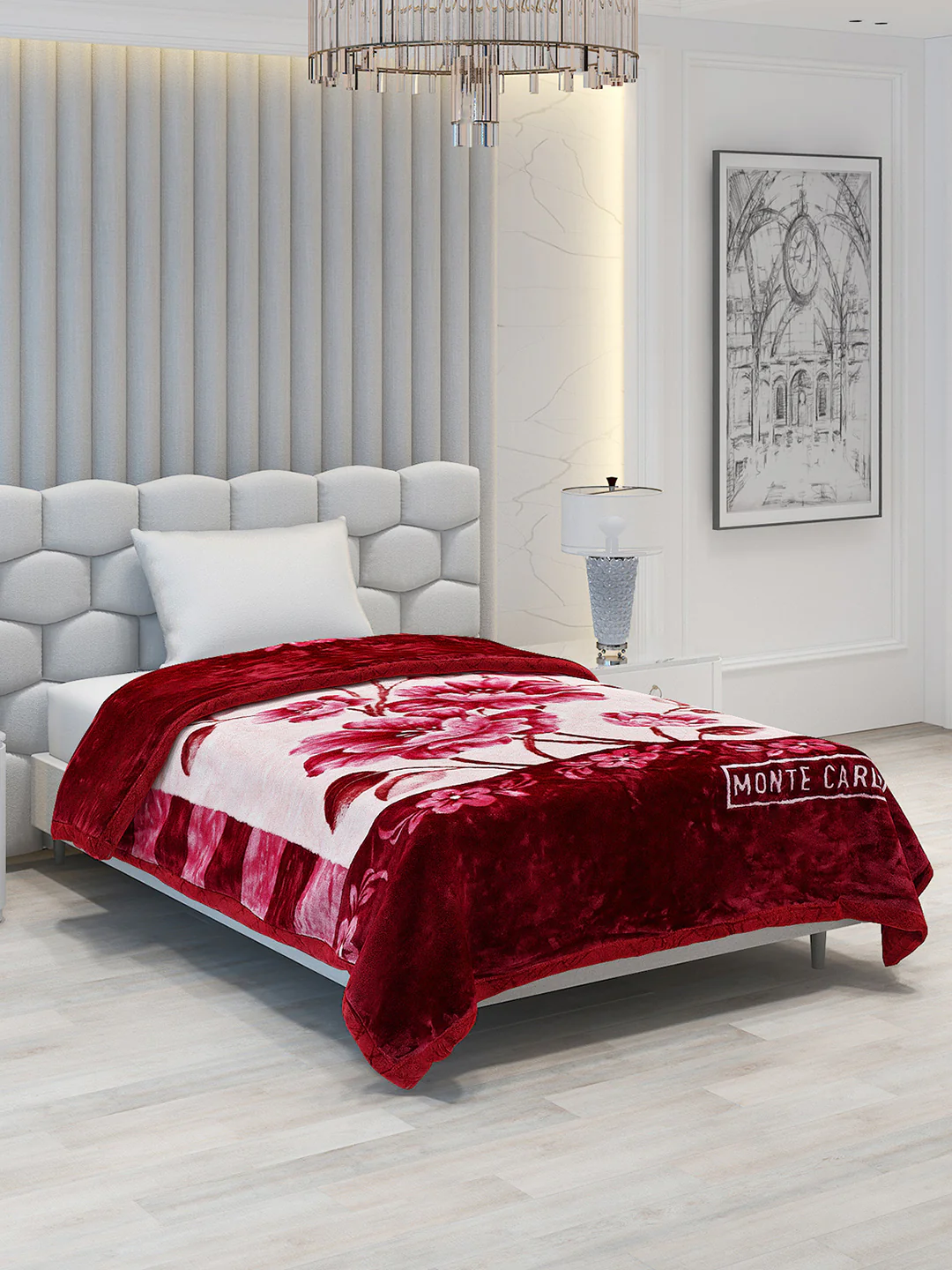 Printed Single Bed Blanket for Heavy Winter -3 Ply