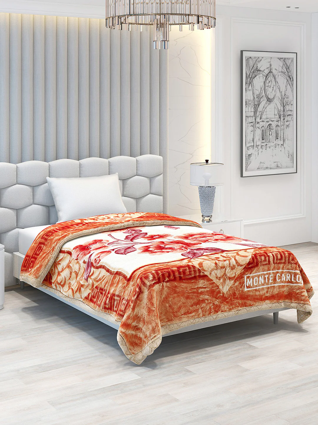 Printed Single Bed Blanket for Heavy Winter -3 Ply