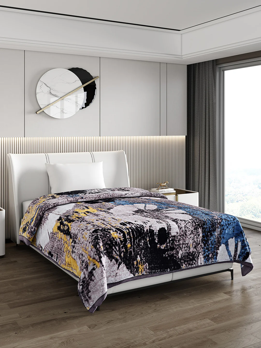 Printed Single Bed Blanket for Heavy Winter -3 Ply
