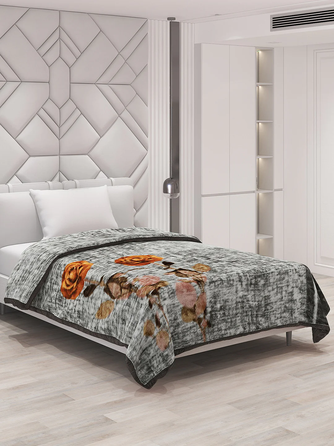 Printed Single Bed Blanket for Mild Winter -1 Ply
