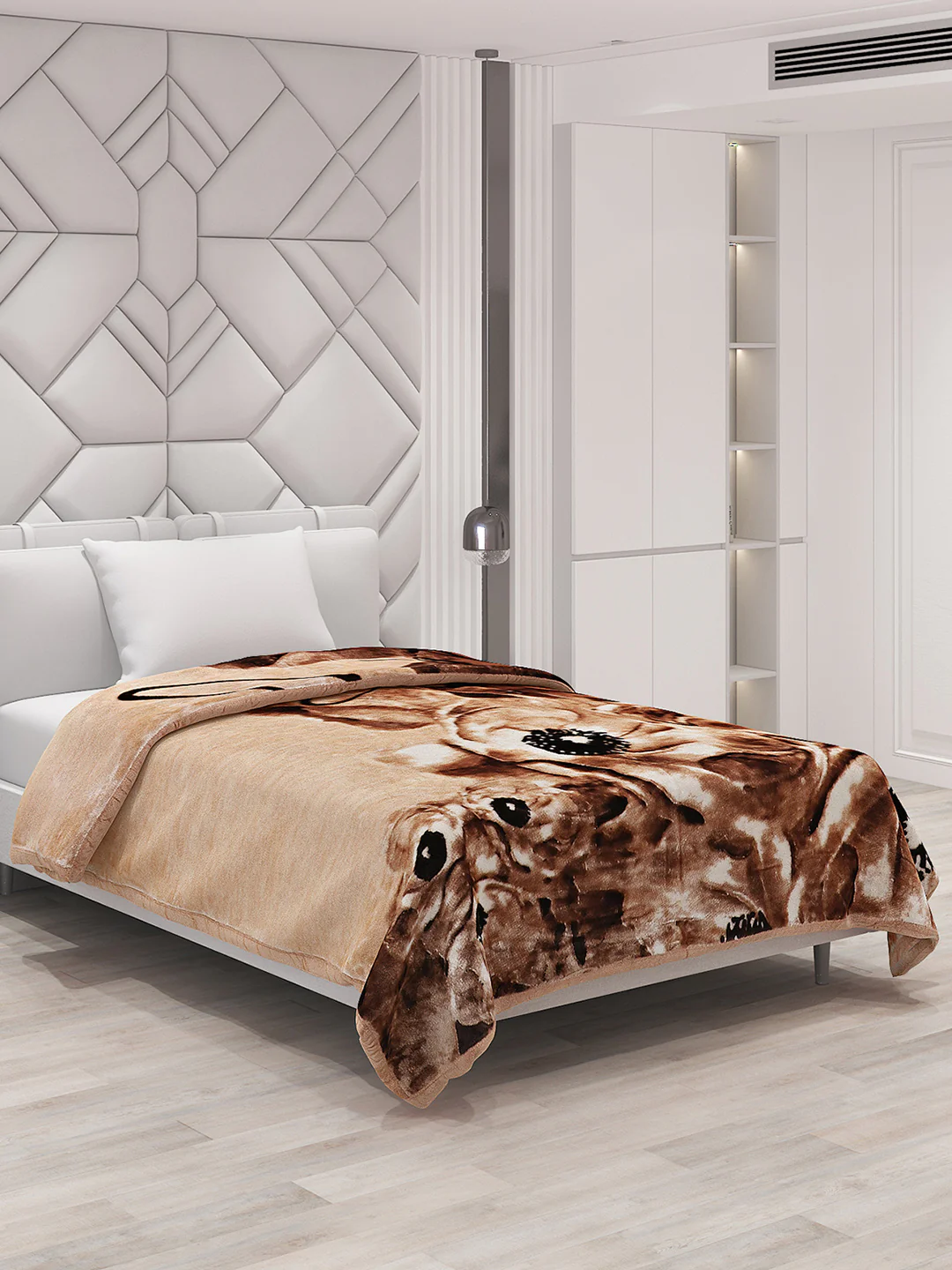 Printed Single Bed Blanket for Mild Winter -1 Ply