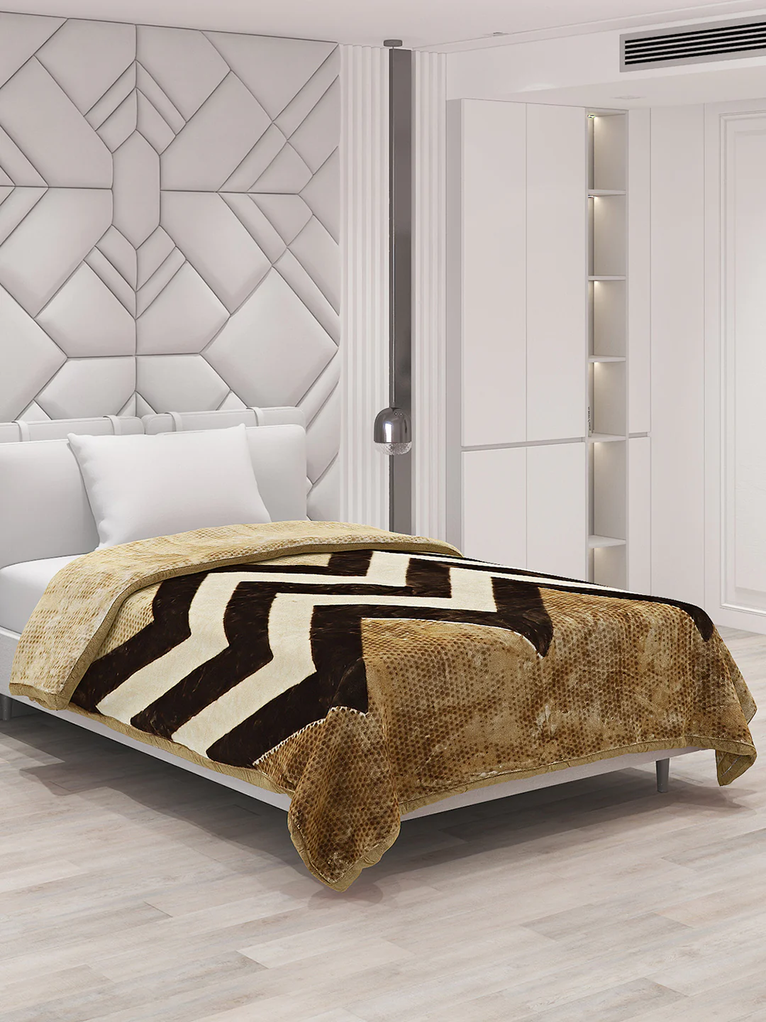 Printed Single Bed Blanket for Mild Winter -1 Ply