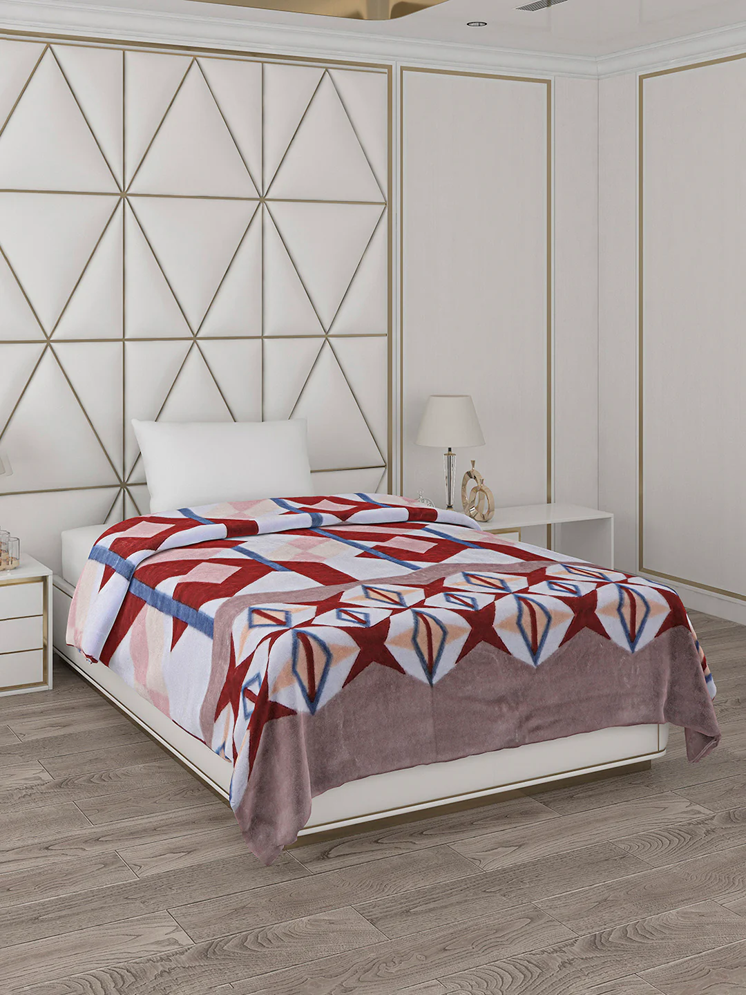 Printed Single Bed Blanket for Mild Winter -1 Ply